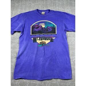 Vintage 90s Mt. Rushmore Single Stitch Purple T Shirt Mens XL
